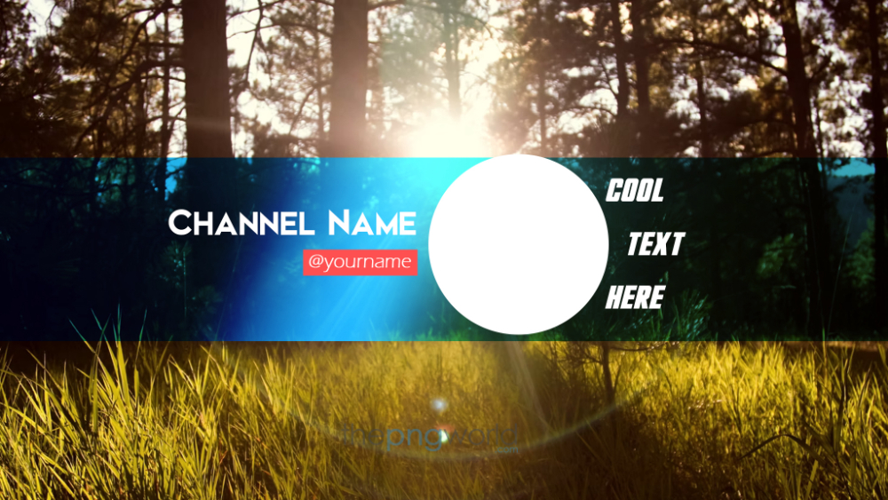 Youtube Channel Cover with Sunshine Background PSD youtube cover,sunshine,youtube banner,youtube background, channel image, youtube,banner,social media,thumbnail,youtube image,subscribe,gradient,nature